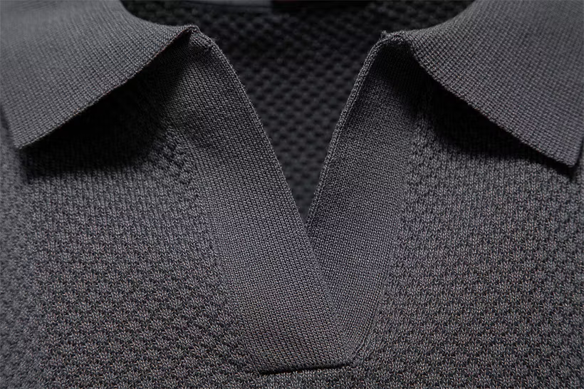 Men's Business Seagull Collar Wool Polo Shirt