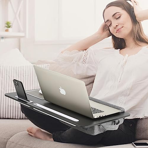 3 in 1 Foldable Adjustable Height Lap Desk with Cushion Q50429