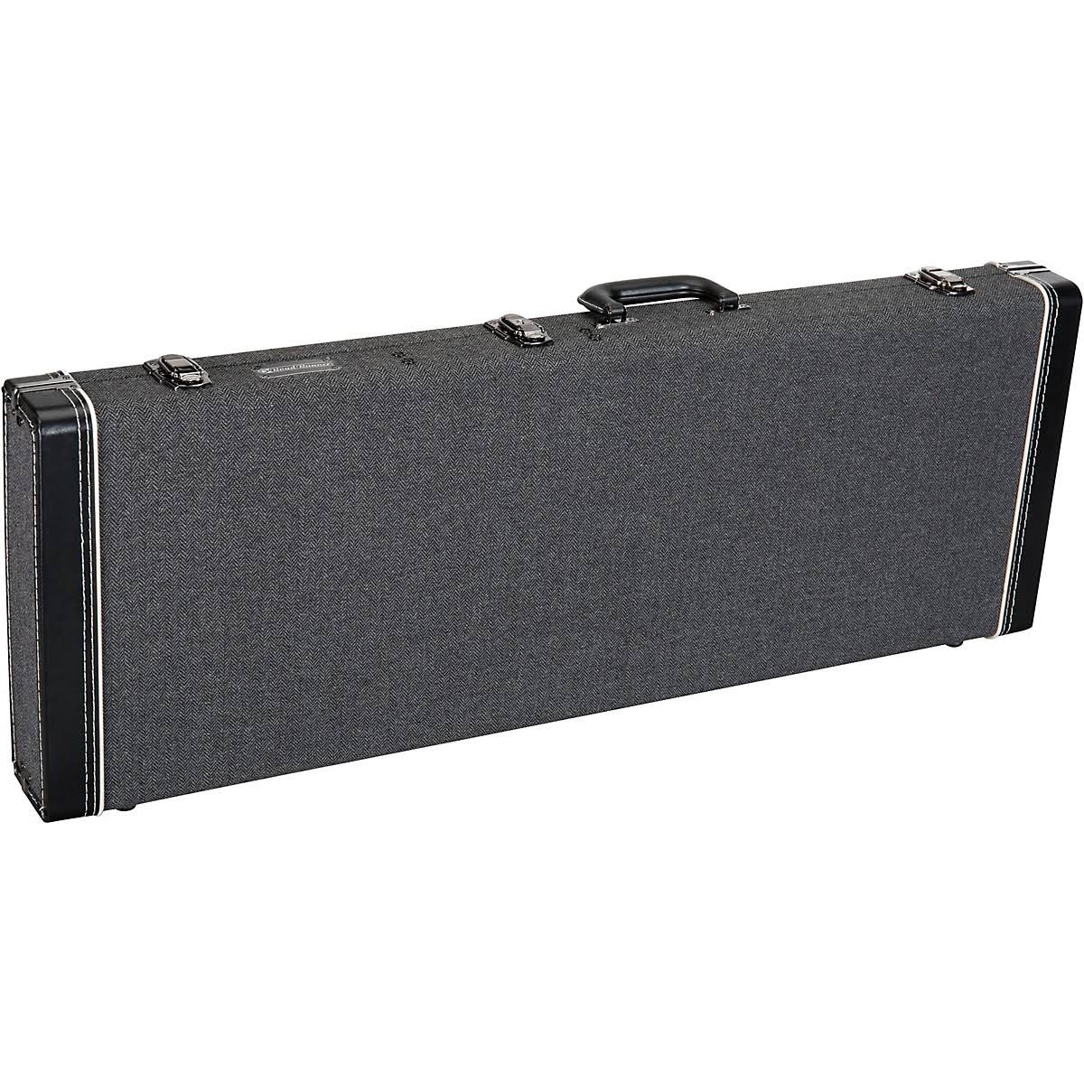 Black Tweed Wood Electric Guitar Case Q17381