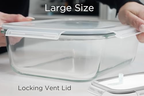 Large Glass Food Storage Containers with Lids, BPA Free J731