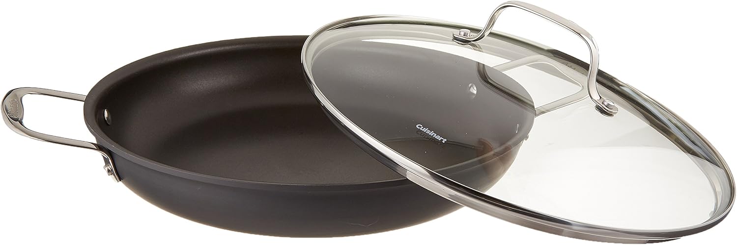 Nonstick Hard-Anodized 12-Inch Everyday Pan with Medium Dome Cover Pack of 2 T891