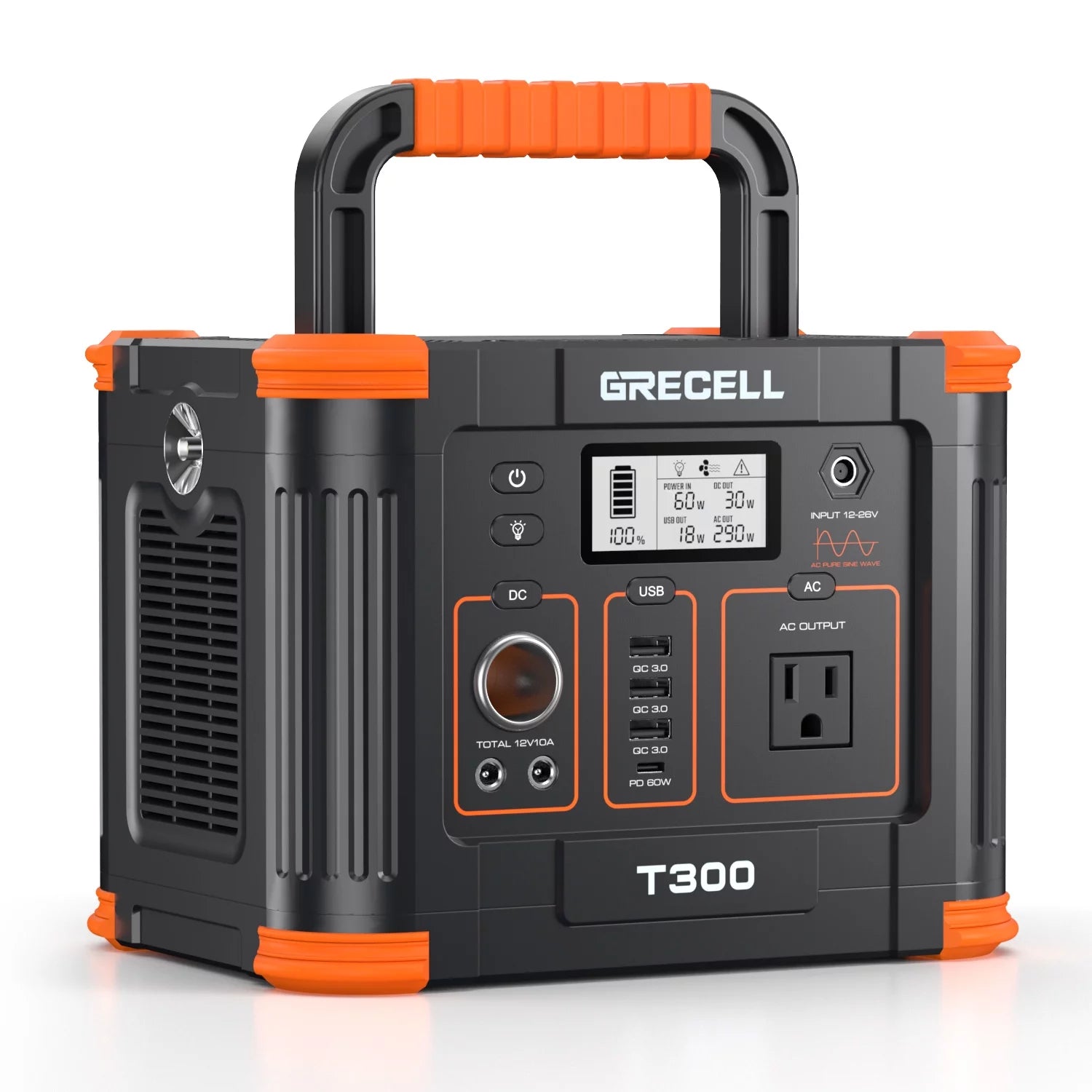 300W Portable Power Station, 288Wh Solar Generator T461163