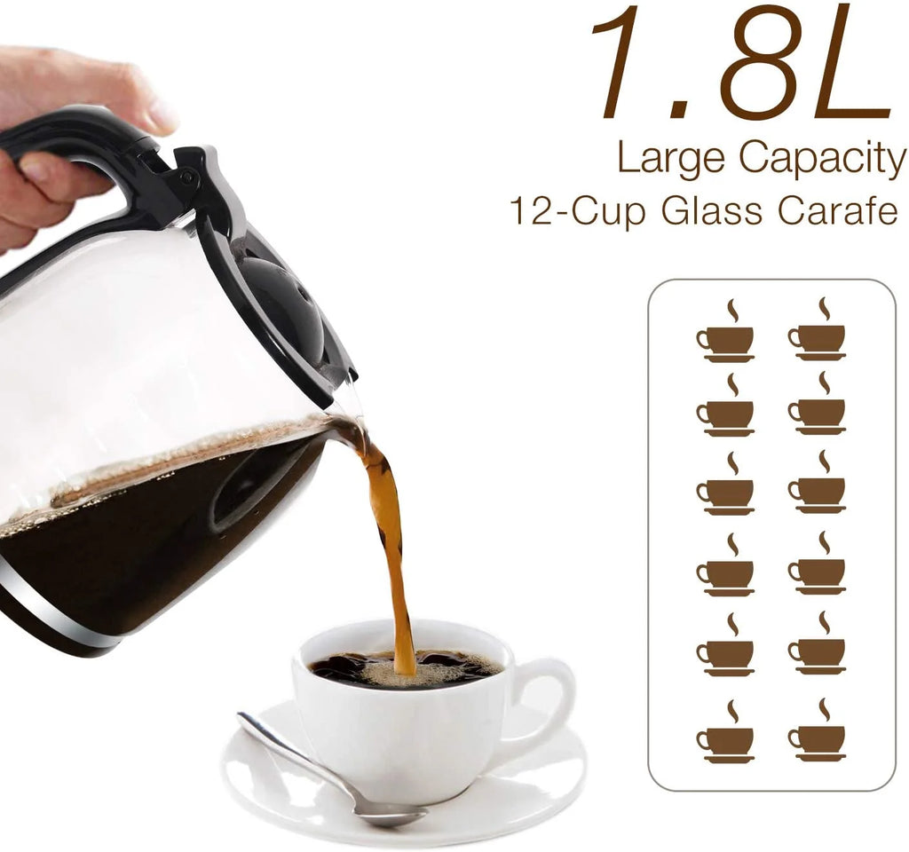 12-Cups Coffee Maker with Glass Carafe Z687