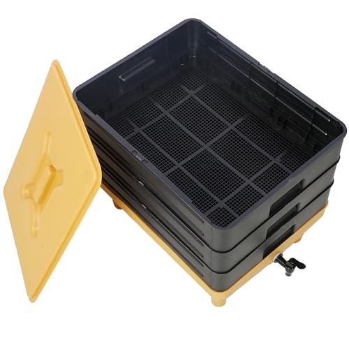 3 Tray Worm Composter, 65L, Yellow and Black J612048