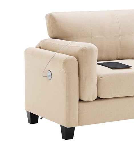 Khaki 2-Piece Loveseat and Sofa Couch Set A78351