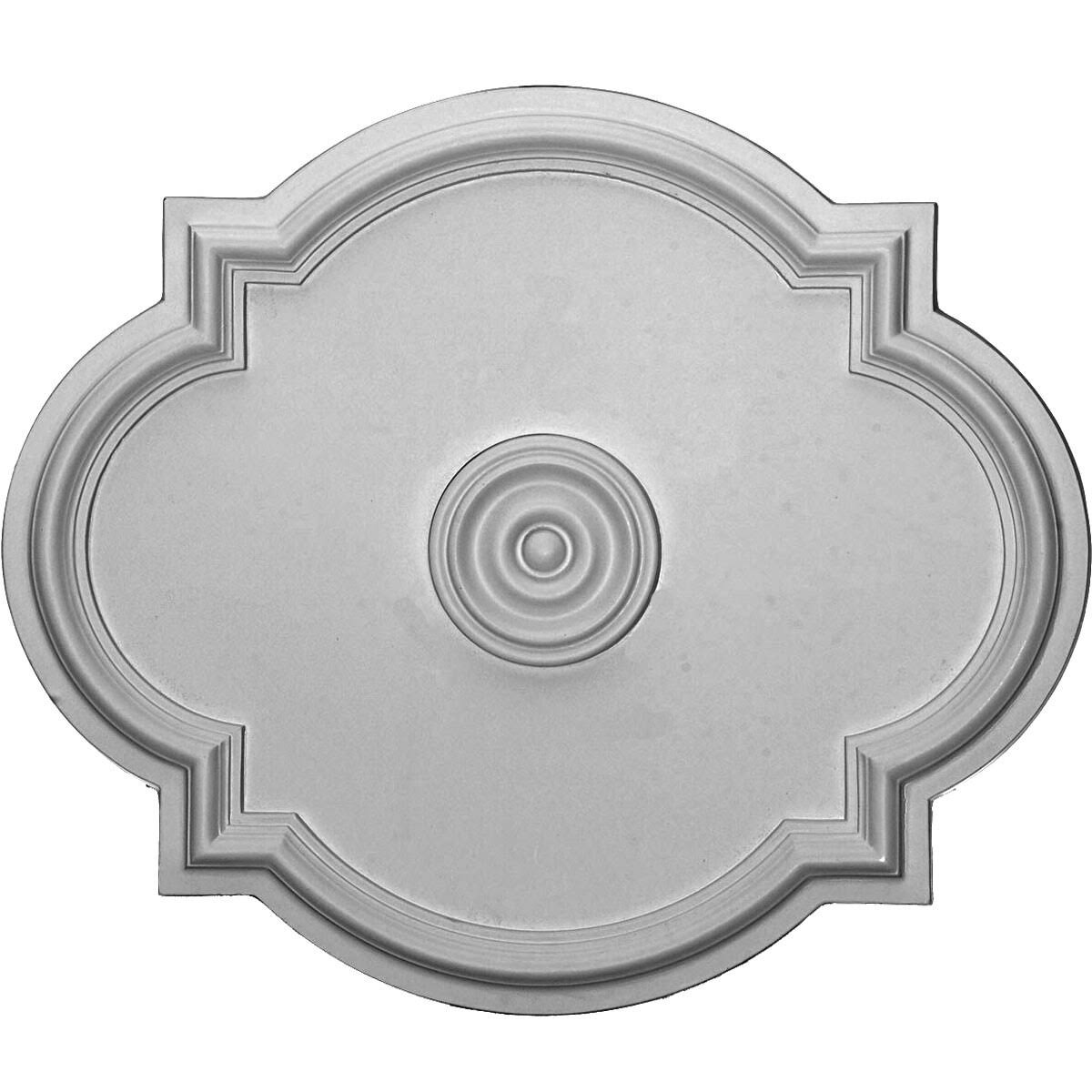 24 inchw x 20 1/2 inchh x 1 1/8 inchp Hand-Painted Black Pearl Ceiling Medallion E10984