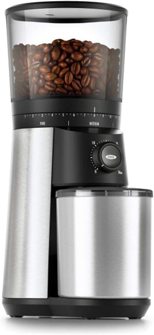 9 Cup Programmable Coffee Maker Bundle Conical Burr Coffee Grinder Stainless Steel/Black U2280