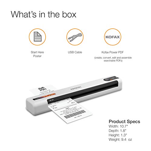 Mobile Receipt and Color Document Scanner S383