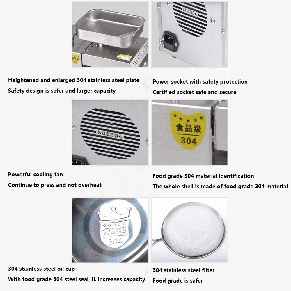 304 Stainless Steel Electric Oil Press Machine Q865