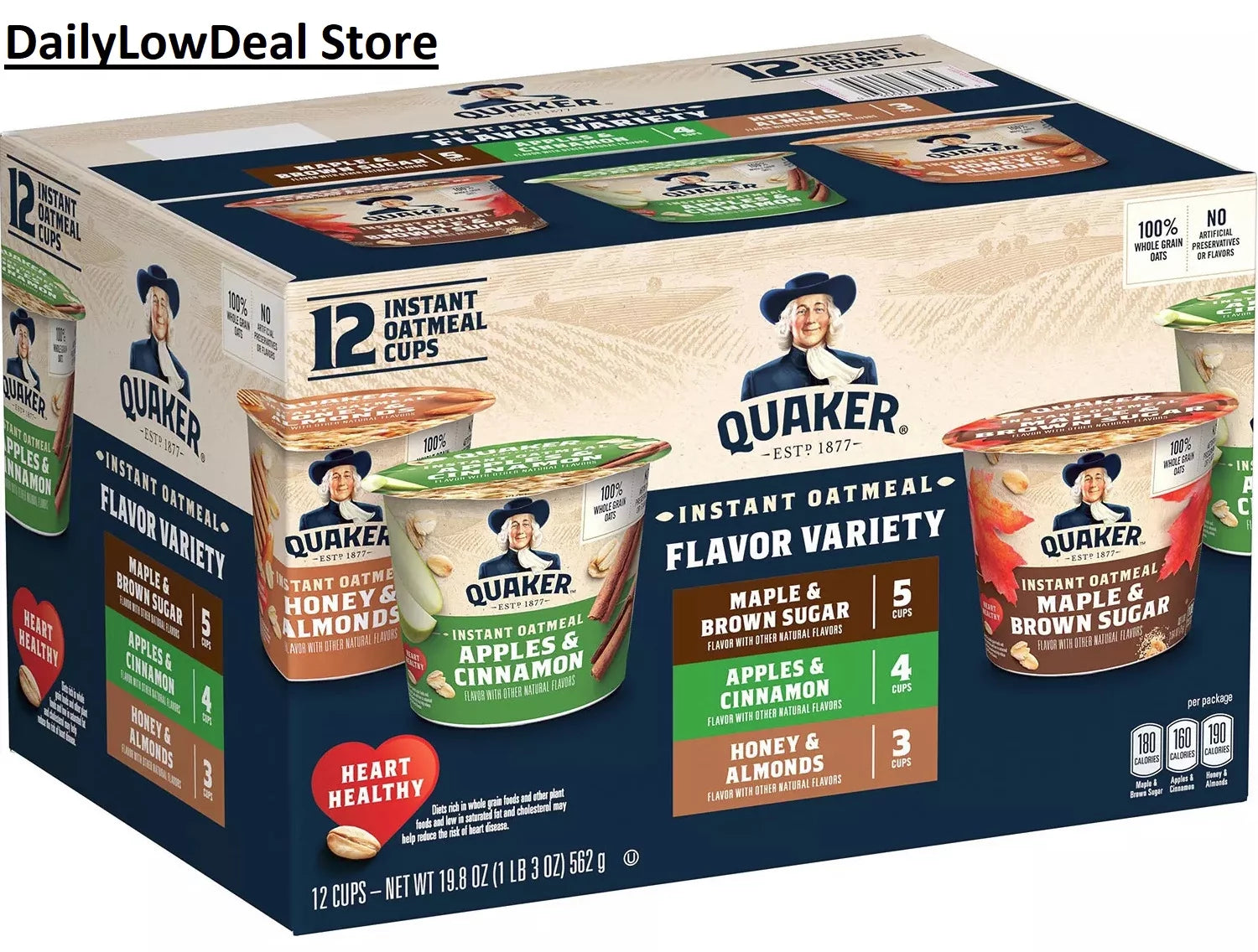 1.68 oz 12 pk Instant Oatmeal Variety Pack F6938