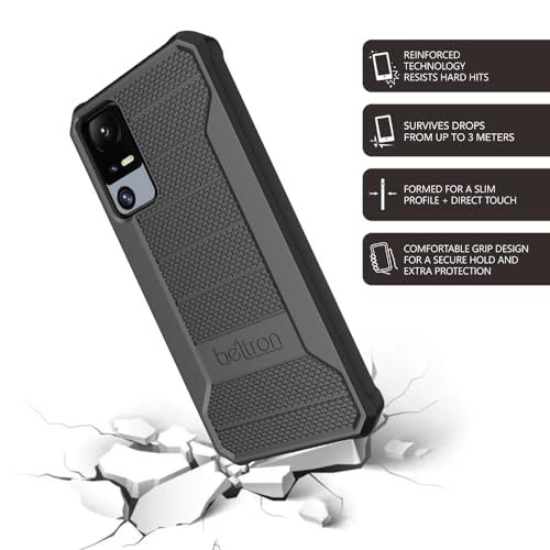 Slim Industrial Strength Protective Grip Case for TCL 40XL (Red) R66609