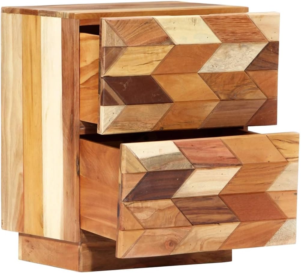 Solid Reclaimed Wood Side Table 15.7"x11.8"x19.7" F353338