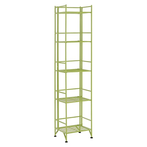 5-Tier Folding Metal Shelving Cobalt Blue J567500