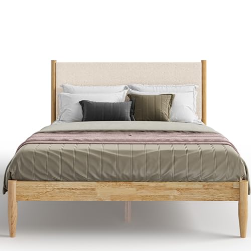 Queen Bed Boucle Platform E341