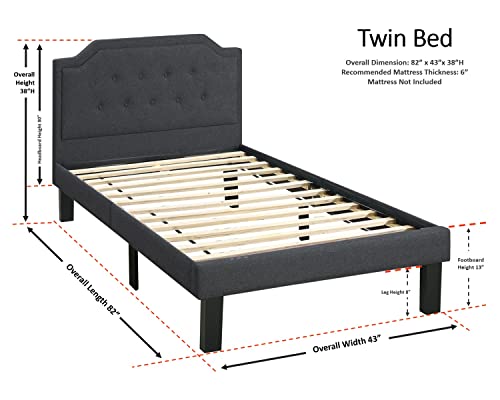 Twin Brown Bed W18832