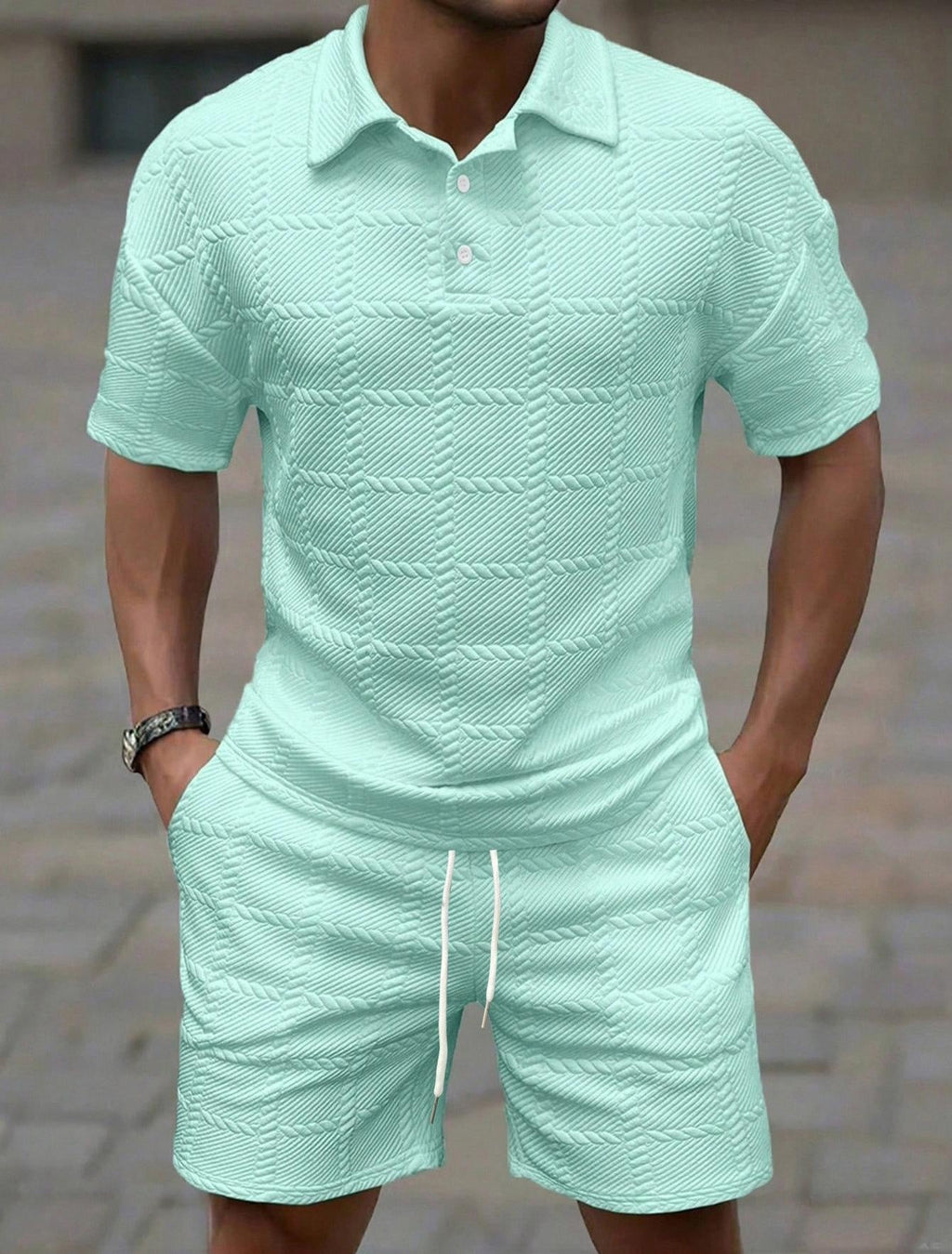 Men's Stylish Casual Short-Sleeve Set