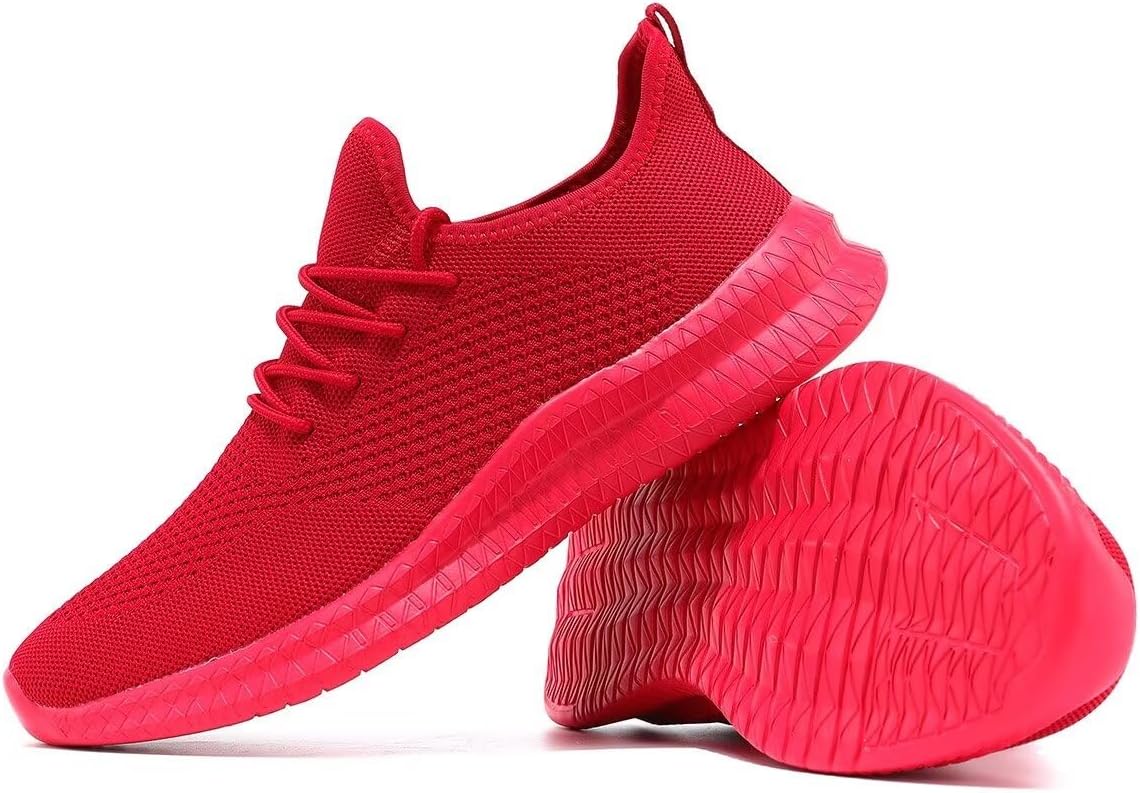 Red Slip-on Mesh Running Shoes C76211