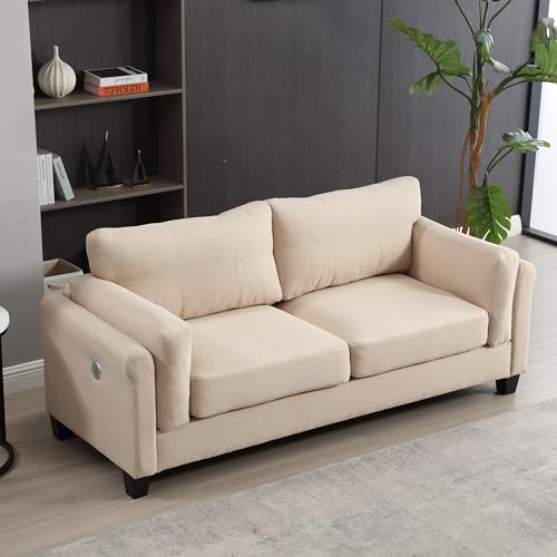 Khaki 2-Piece Loveseat and Sofa Couch Set A78351