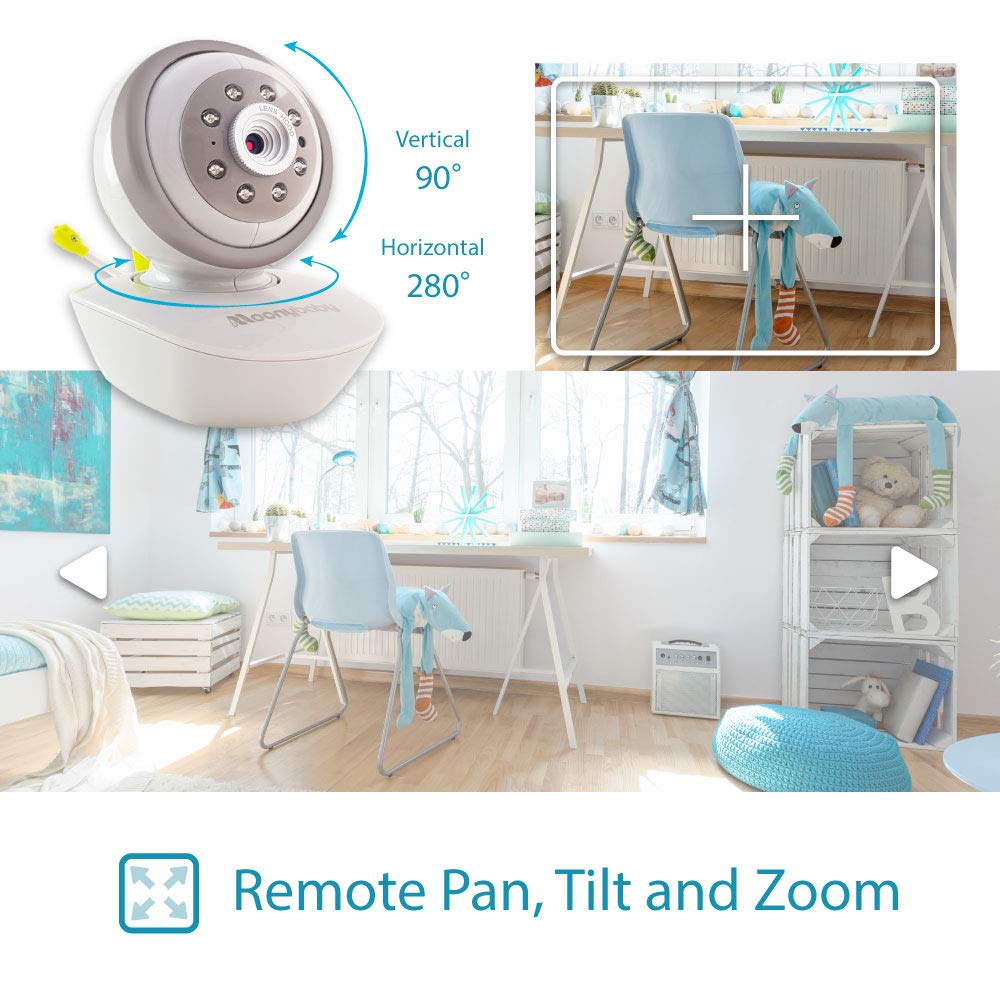Split 55 Baby Monitor with 2 Cameras, 4.3 inches Large Monitor, Night Vision L817408