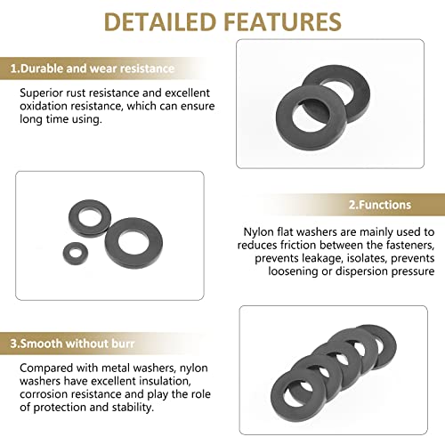 9 Sizes Nylon Flat Washers Assortment Kit M67824