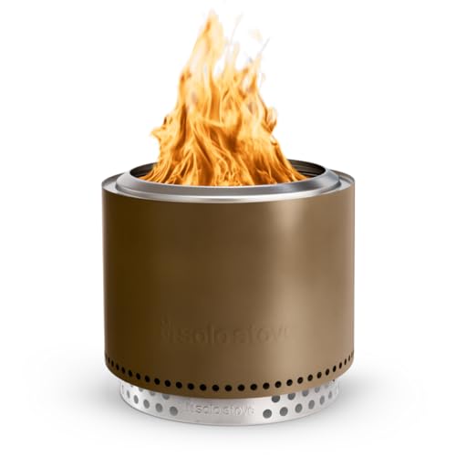 19.5 Inch Smokeless Stainless Steel Fire Pit with Stand and Removable Ash Pan P8131