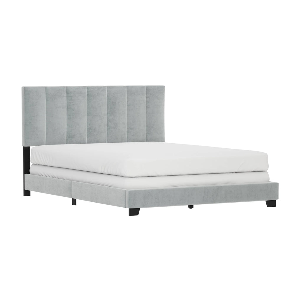Platinum Gray Upholstered Queen Bed C95150