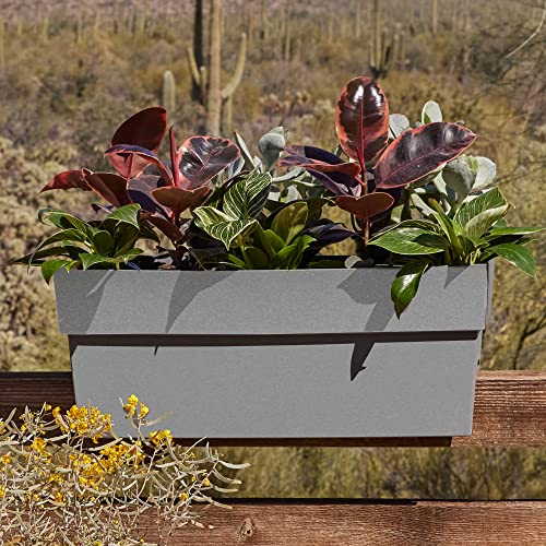 24" Casper White Matte Finish 100% Recycled Plastic Planter T3181