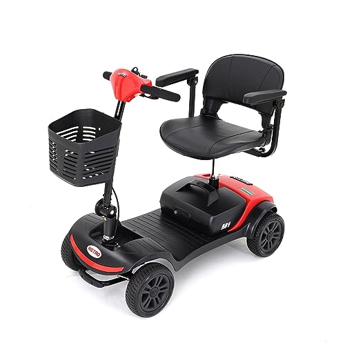 Compact Blue Mobility Scooter with Seat and Basket L222