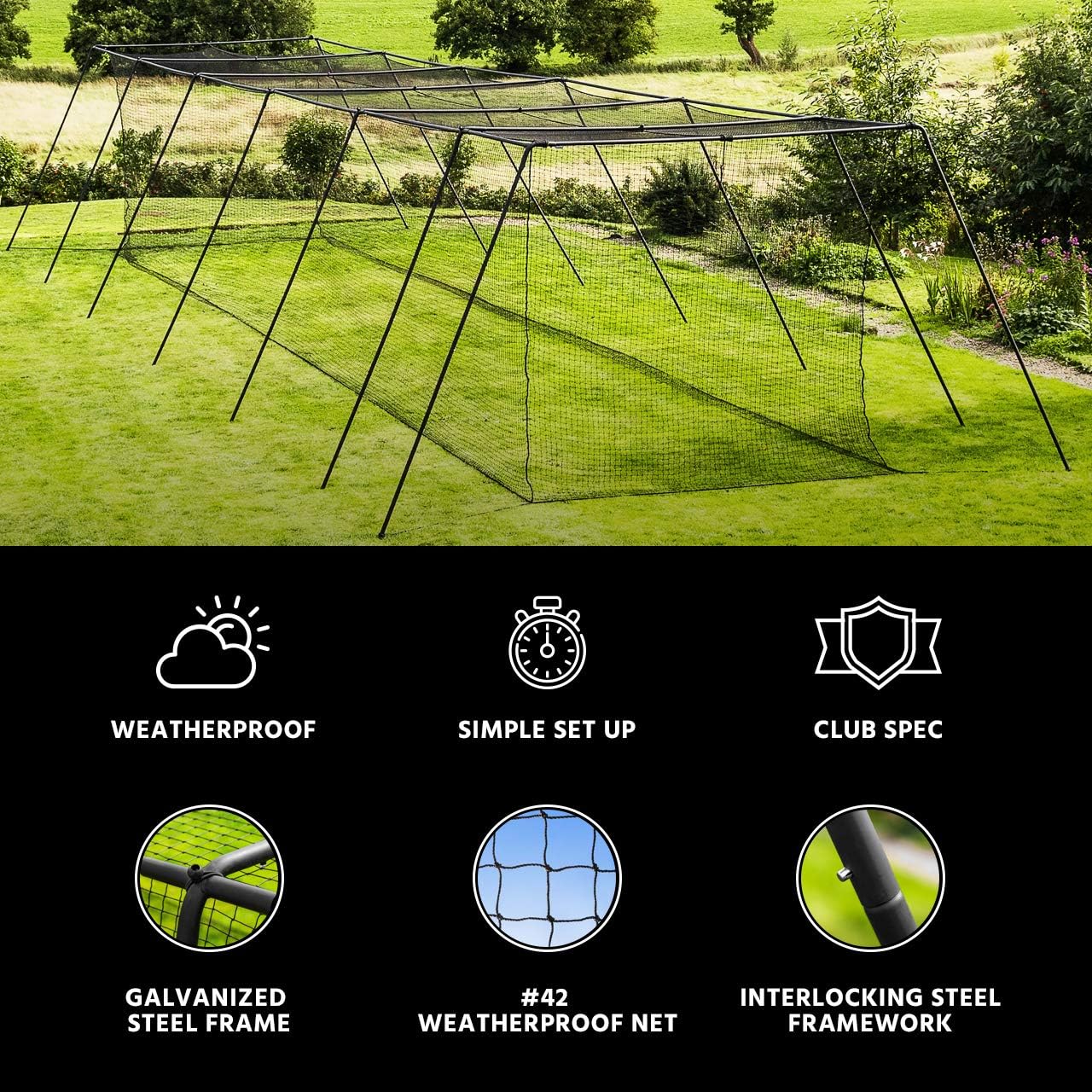 Baseball Batting Cage with Frame and Net F8626