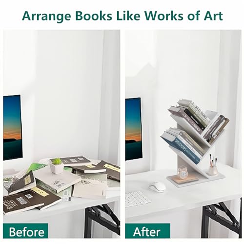 White 3-Tier Wood Bookshelf B207849