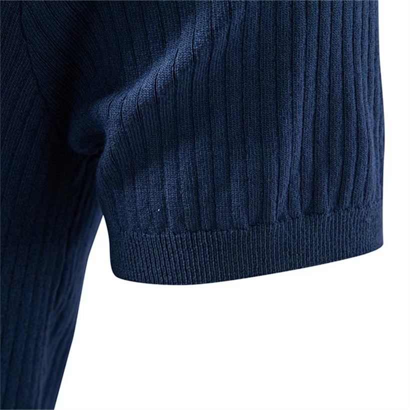 Men's Business Casual Knit Polo Shirt