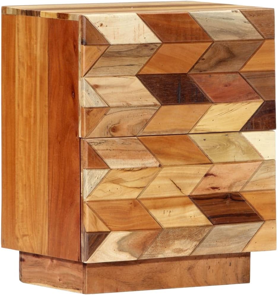 Solid Reclaimed Wood Side Table 15.7"x11.8"x19.7" F353338