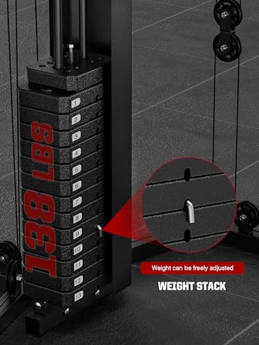 Smith Machine with 138LB Weight Stack C650