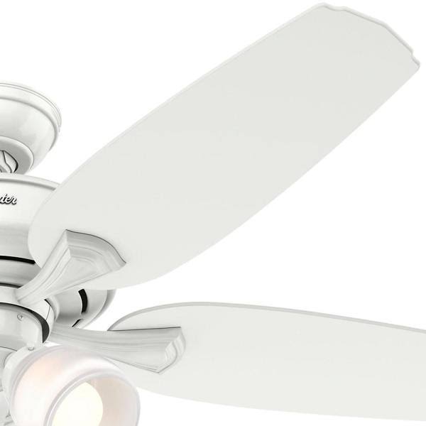 52 in. LED Indoor Snow White Ceiling Fan with Light O48659