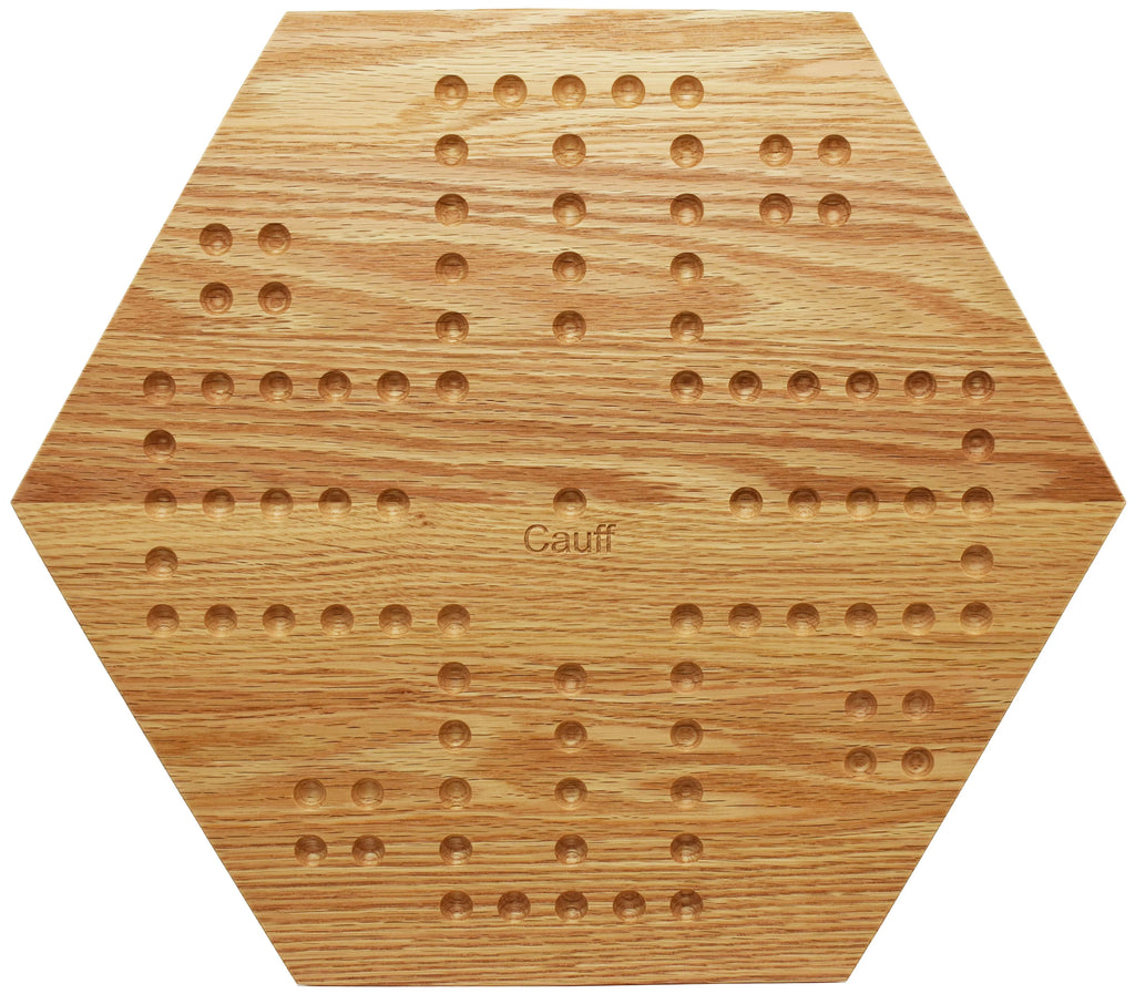Solid Oak 16 inch Wooden Marbles Board Game D672231