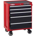 26.5-in W x 34-in H 5-Drawer Steel Red Rolling Tool Cabinet Q358