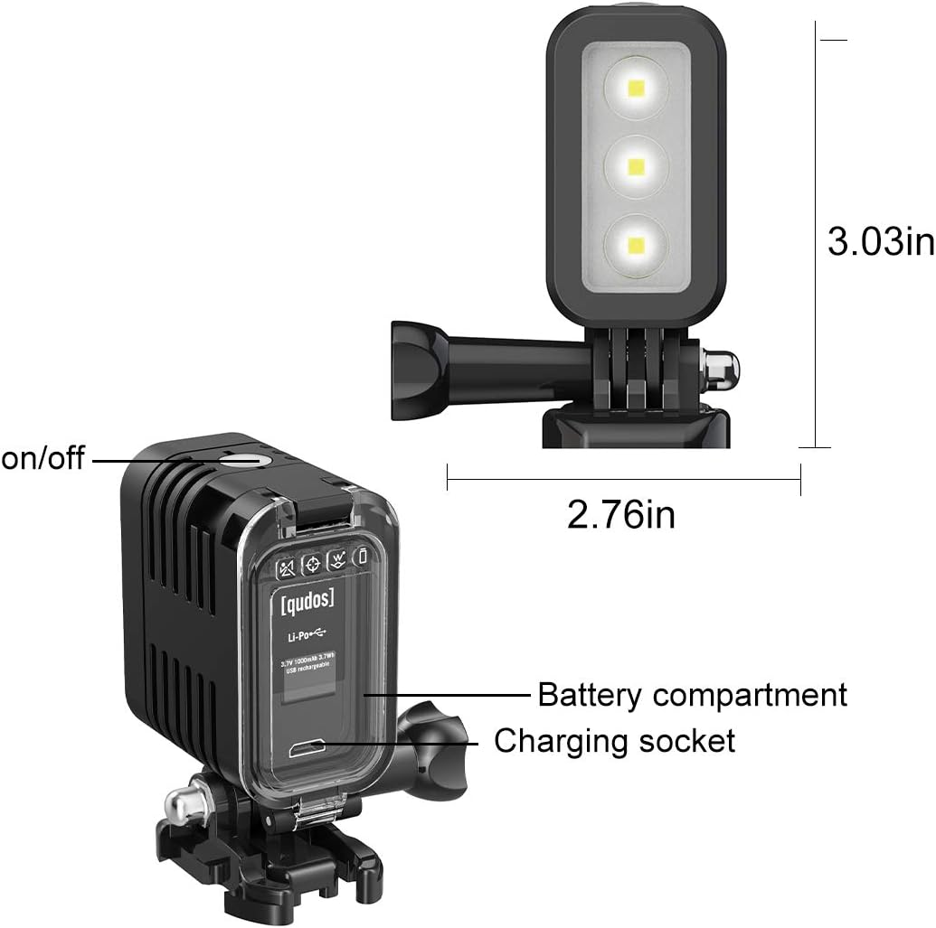 Dive Light 147ft Waterproof LED Video Fill Light S8010