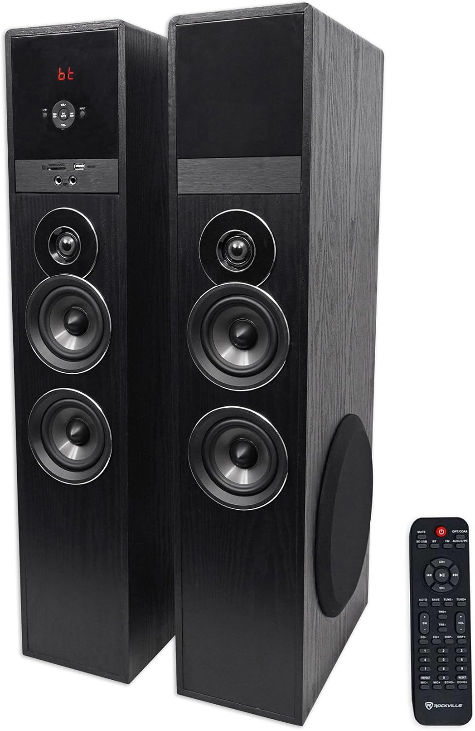 Cherry Powered Home Theater Tower Speakers 8" Sub Bluetooth USB H501808