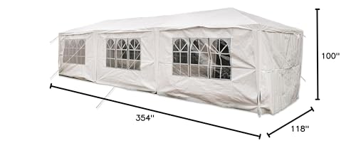 30' x 10' Heavy Duty Canopy Tent with Waterproof Sidewalls M978