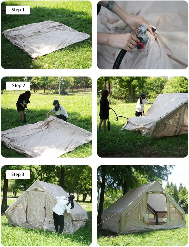 4-5 Person Inflatable Waterproof Oxford Tent with Mosquito Screen L514532
