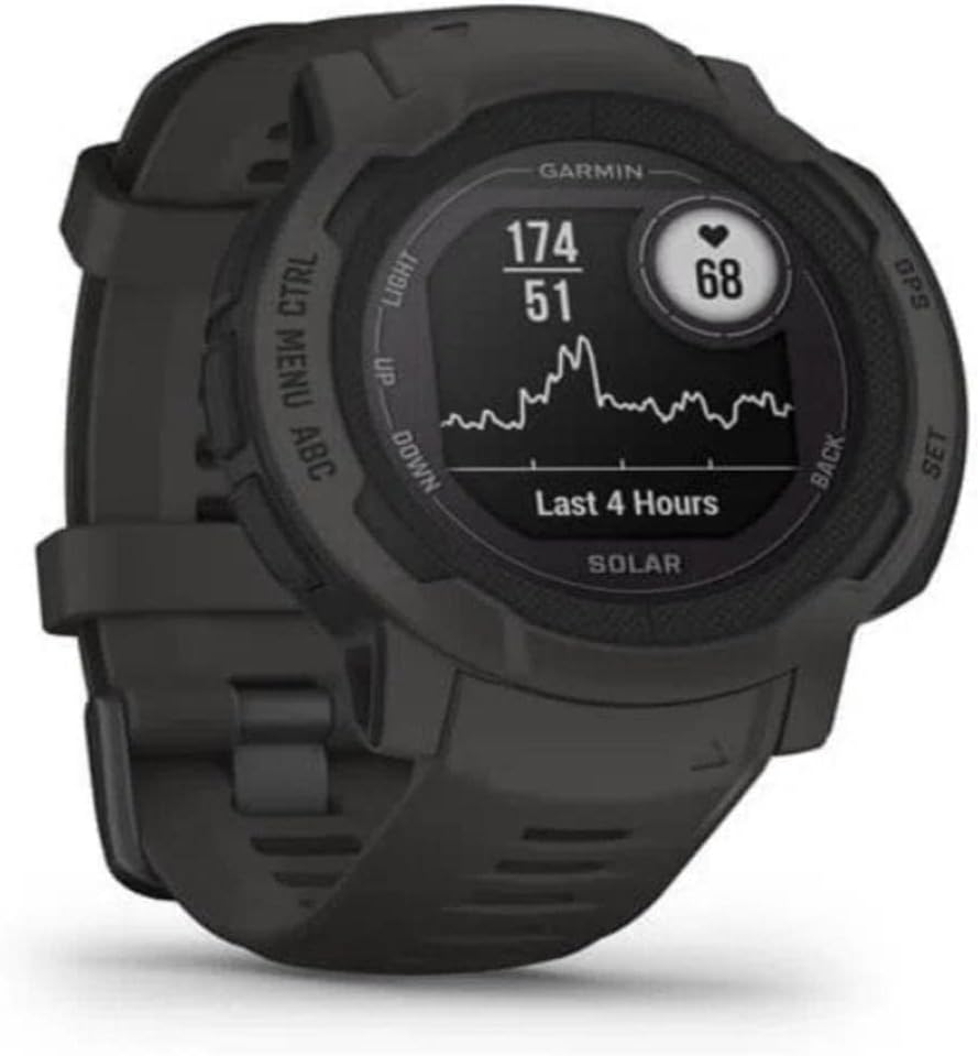 Graphite GPS Outdoor Watch with Solar Charging W68944