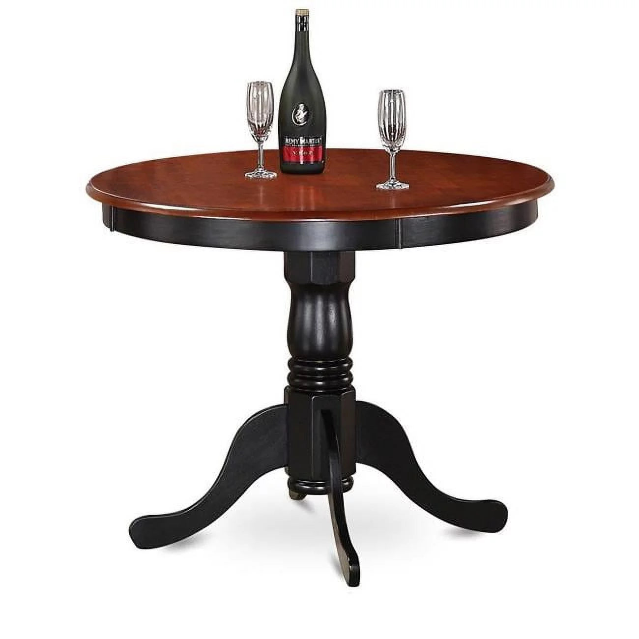 Black & Cherry Round Antique Table - 36 in. F99745