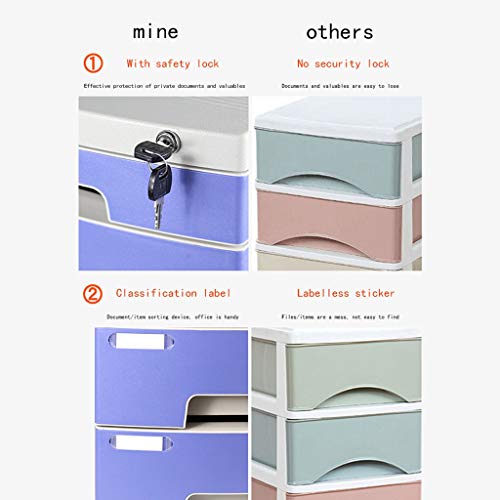 Pink 3 Drawer Lockable Filing Cabinet Y926399