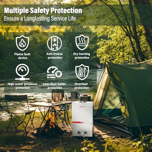 10L 2.6GPM Portable Propane Tankless Water Heater F205
