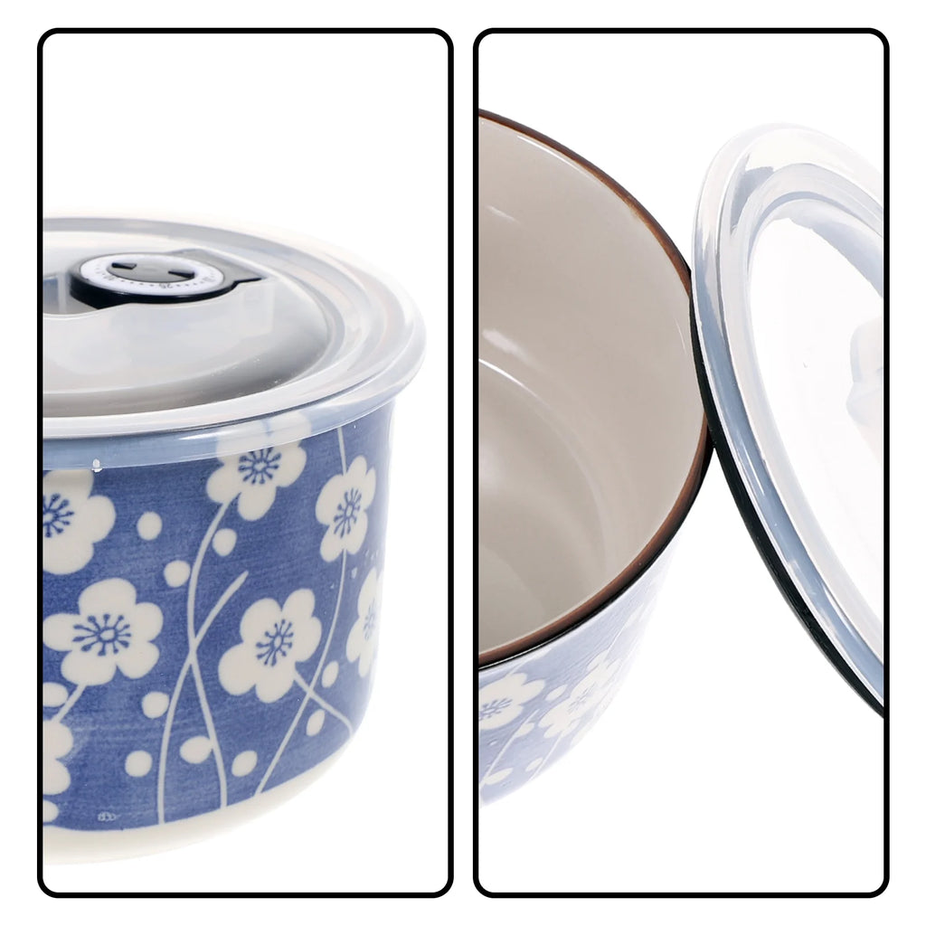 1 Set of Ceramic Noodle Bowl with Lid M936447