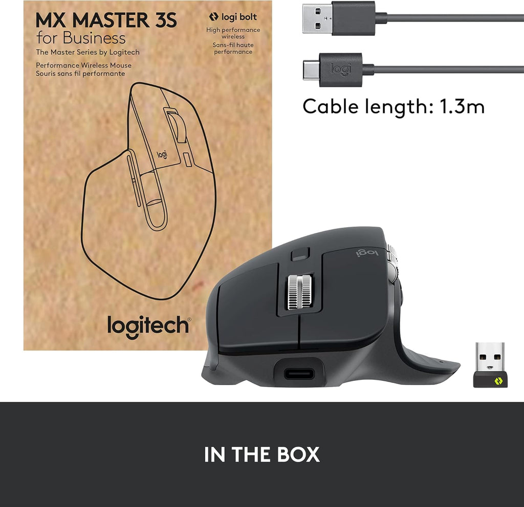 Wireless Mouse with Quiet Clicks, 8K DPI, Bluetooth, USB-C Charging, MagSpeed Scrolling - Graphite H93998