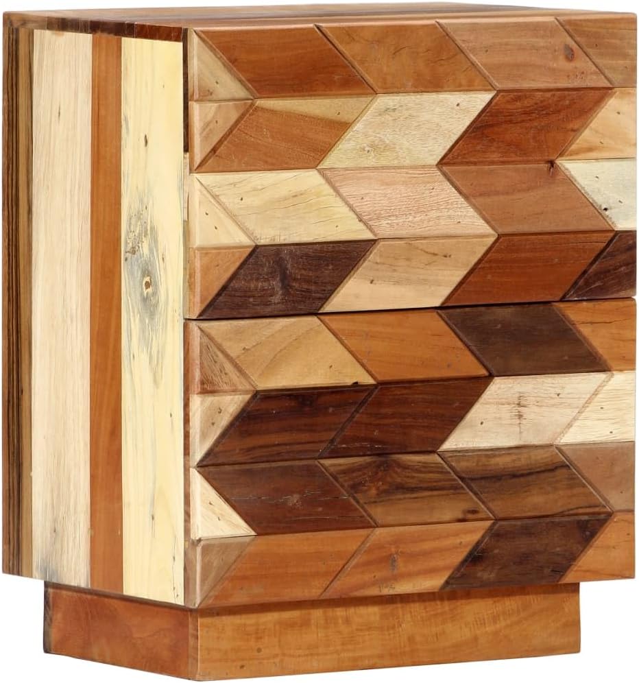 Solid Reclaimed Wood Side Table 15.7"x11.8"x19.7" F353338