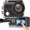 4K 60FPS 20MP Waterproof Action Camera with Touch Screen Stabilizer and 2 Rechargeable Batteries G3947