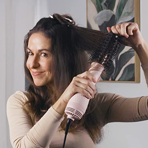 2-in-1 Titanium Blow Dryer Brush with Oval Barrel (Blush - 60 mm) Y551312