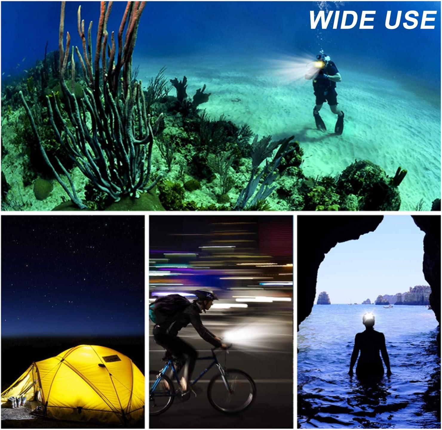 Dive Light 147ft Waterproof LED Video Fill Light S8010